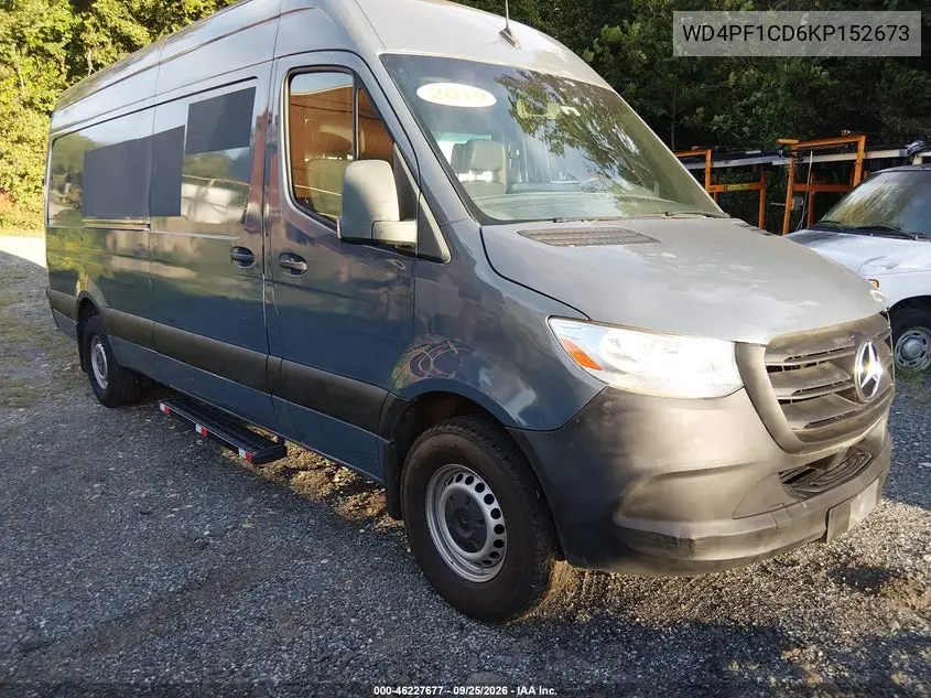 MERCEDES SPRINTER 2019, VIN WD4PF1CD6KP152673