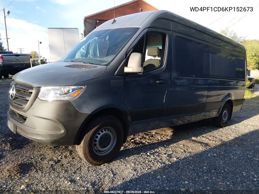 2019 MERCEDES SPRINTER VIN WD4PF1CD6KP152673 — фото 2