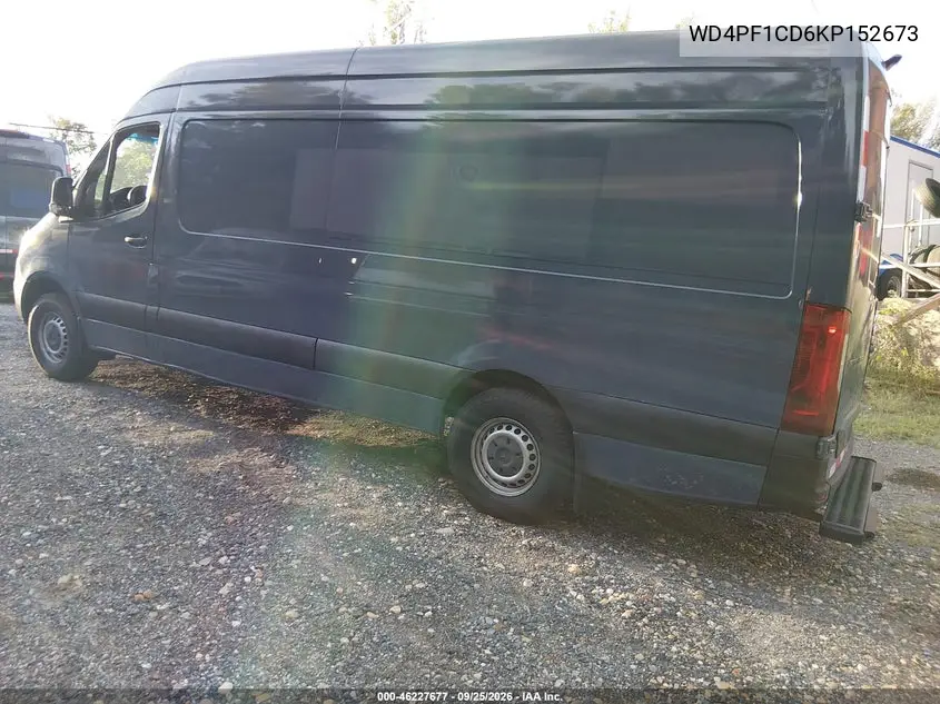 2019 MERCEDES SPRINTER VIN WD4PF1CD6KP152673 — фото 3