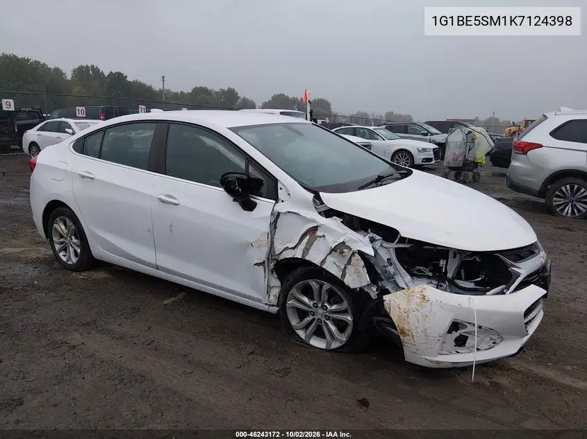 CHEVROLET CRUZE 2019, VIN 1G1BE5SM1K7124398