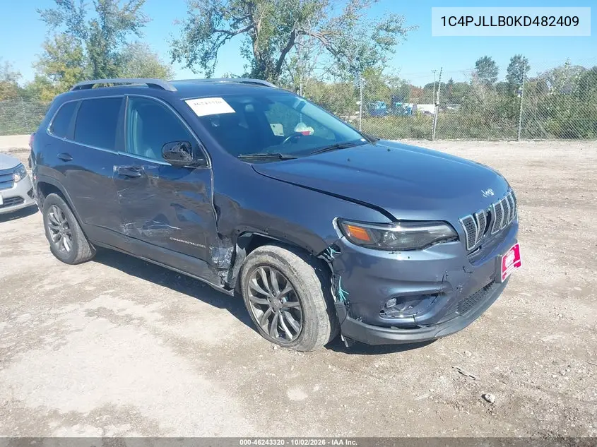 JEEP CHEROKEE 2019, VIN 1C4PJLLB0KD482409