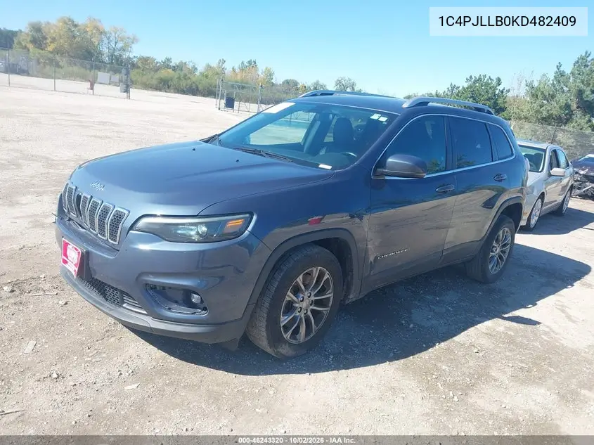 2019 JEEP CHEROKEE VIN 1C4PJLLB0KD482409 — фото 2