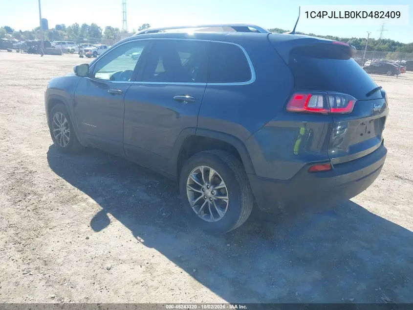 2019 JEEP CHEROKEE VIN 1C4PJLLB0KD482409 — фото 3