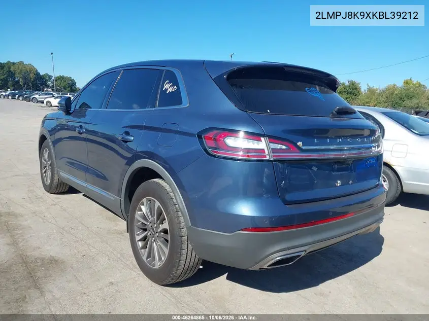 2019 LINCOLN NAUTILUS VIN 2LMPJ8K9XKBL39212 — фото 3