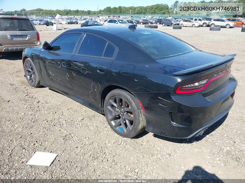 2019 DODGE CHARGER VIN 2C3CDXHG0KH746981 — фото 3