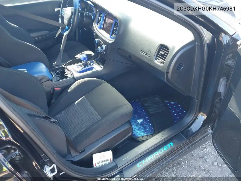 2019 DODGE CHARGER VIN 2C3CDXHG0KH746981 — фото 5