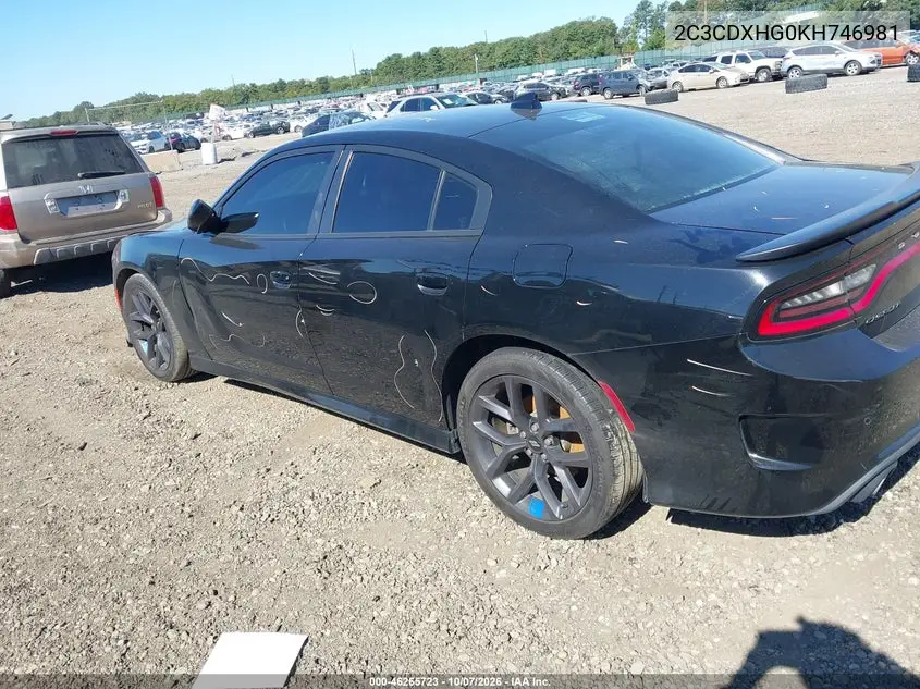 2019 DODGE CHARGER VIN 2C3CDXHG0KH746981 — фото 6