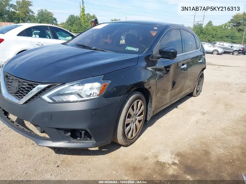 2019 NISSAN SENTRA VIN 3N1AB7AP5KY216313 — фото 2