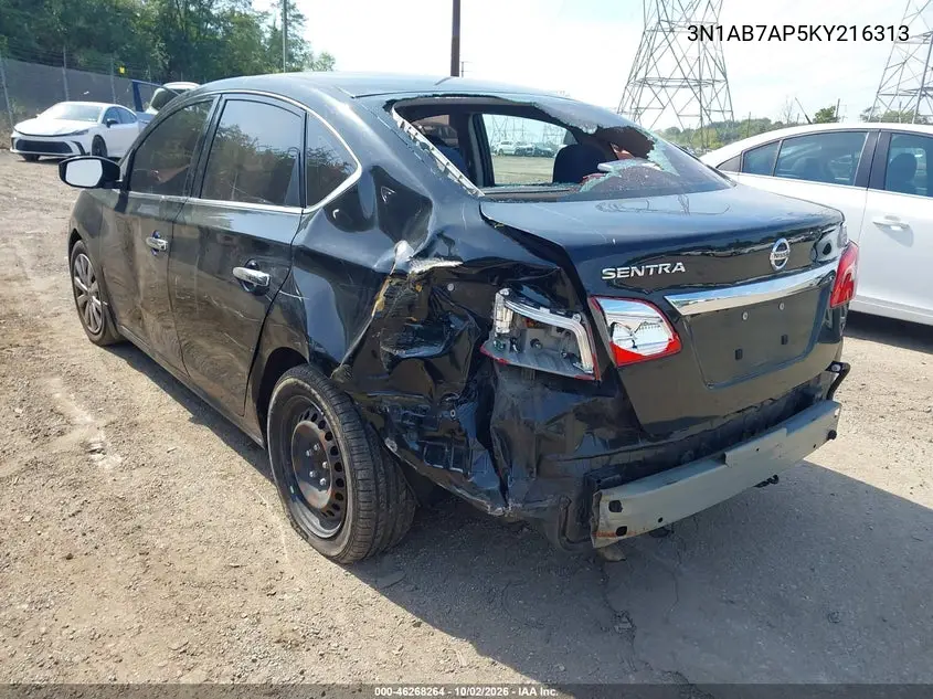 2019 NISSAN SENTRA VIN 3N1AB7AP5KY216313 — фото 3