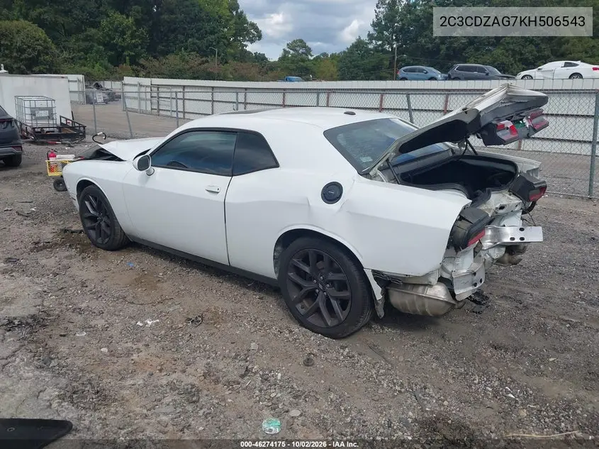 2019 DODGE CHALLENGER VIN 2C3CDZAG7KH506543 — фото 3