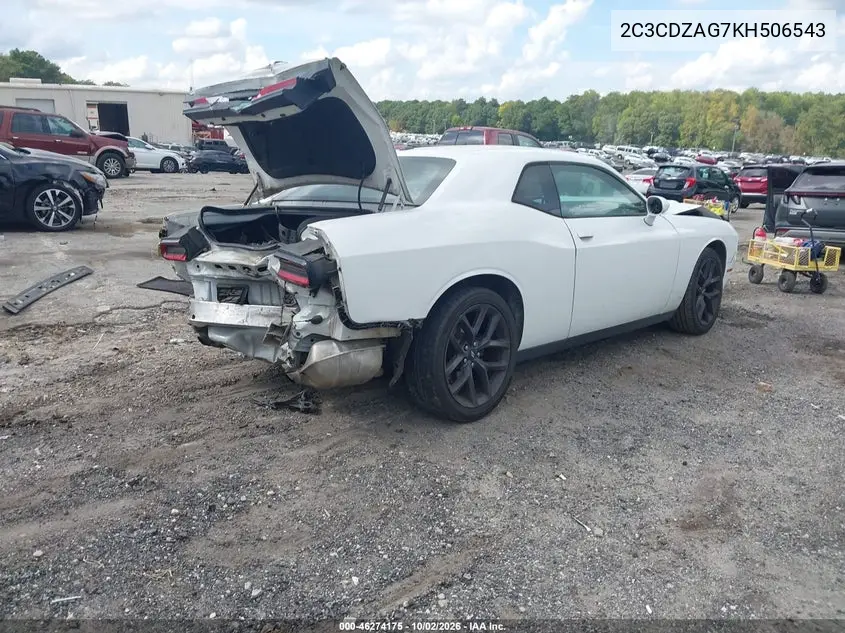 2019 DODGE CHALLENGER VIN 2C3CDZAG7KH506543 — фото 4