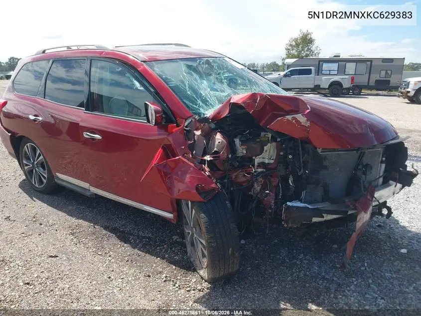 NISSAN PATHFINDER 2019, VIN 5N1DR2MNXKC629383