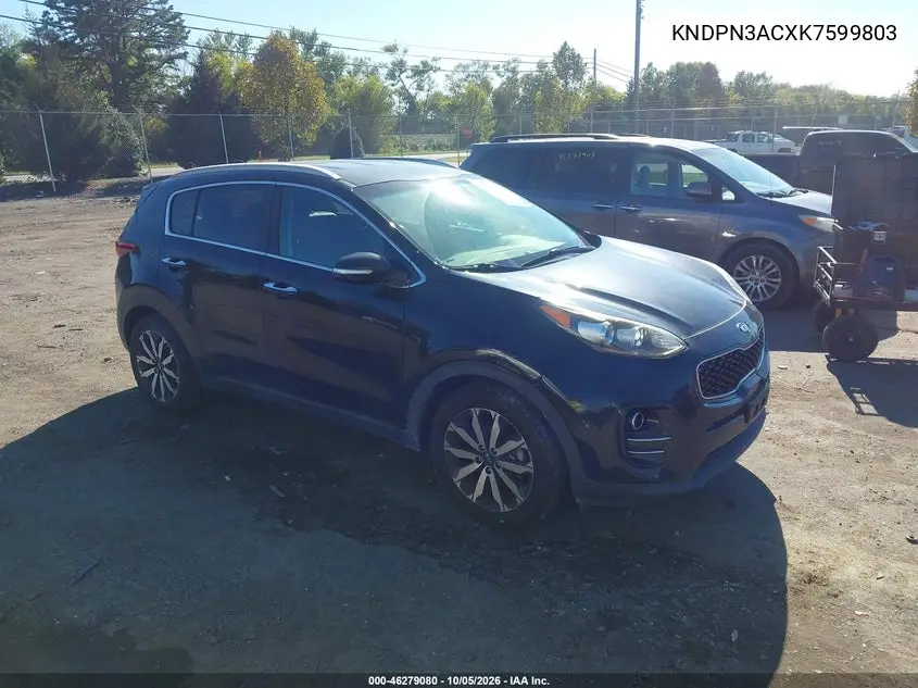 KIA SPORTAGE 2019, VIN KNDPN3ACXK7599803