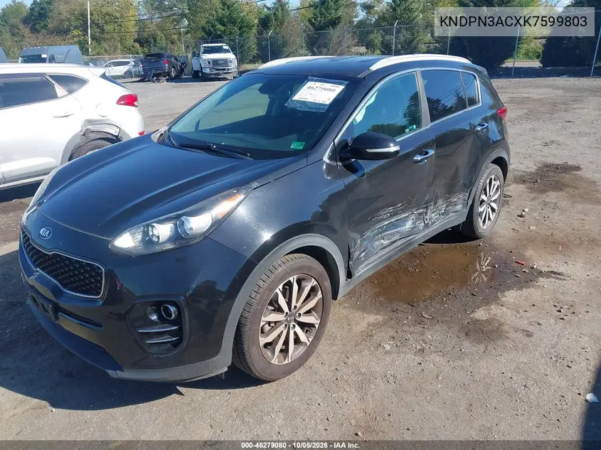 2019 KIA SPORTAGE VIN KNDPN3ACXK7599803 — фото 2