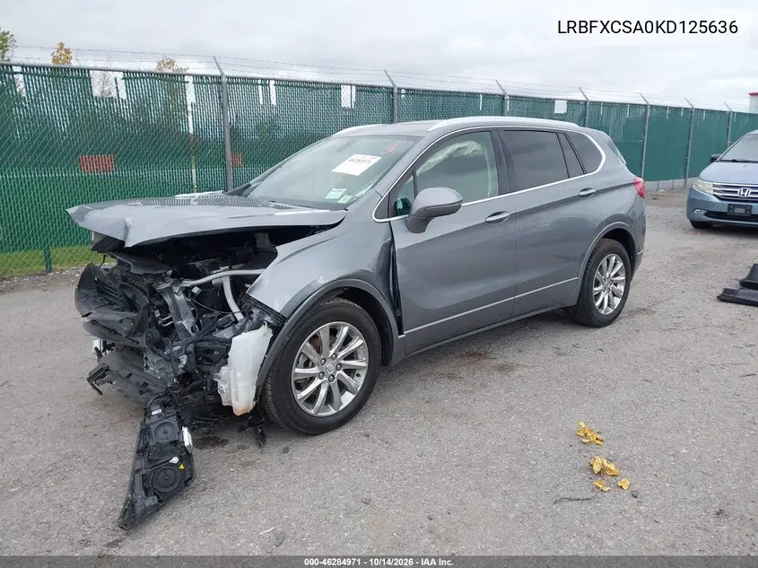 2019 BUICK ENVISION VIN LRBFXCSA0KD125636 — фото 2