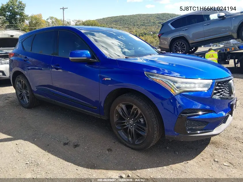 ACURA RDX 2019, VIN 5J8TC1H66KL024194