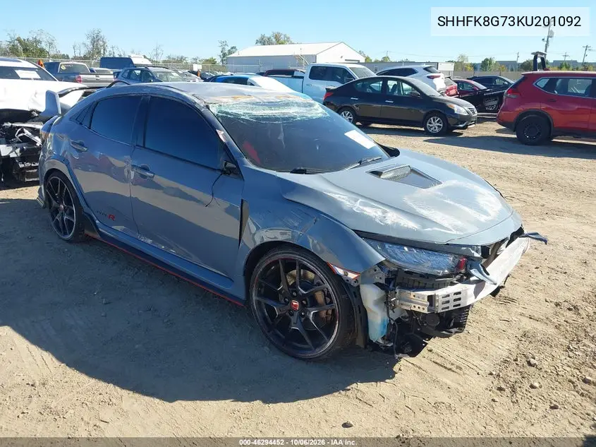 HONDA CIVIC TYPE R 2019, VIN SHHFK8G73KU201092