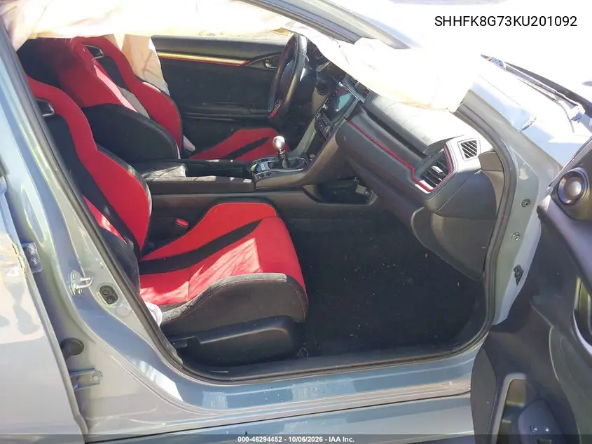 2019 HONDA CIVIC TYPE R VIN SHHFK8G73KU201092 — фото 5