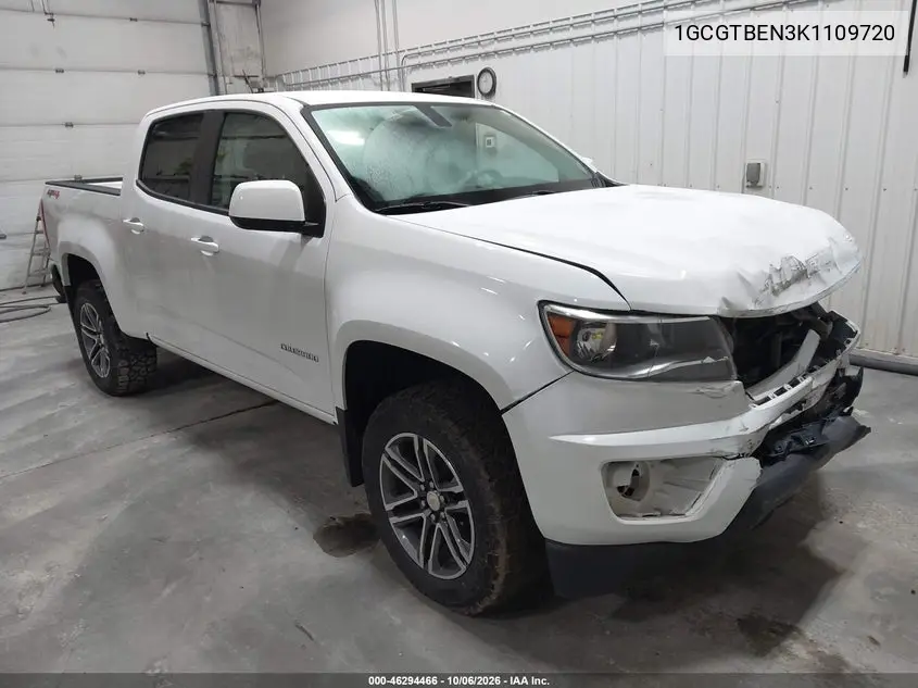 2019 CHEVROLET COLORADO VIN 1GCGTBEN3K1109720 — фото 2
