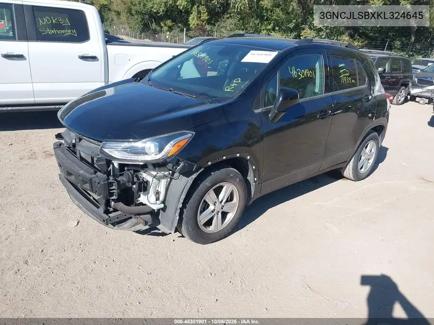 2019 CHEVROLET TRAX VIN 3GNCJLSBXKL324645 — фото 2