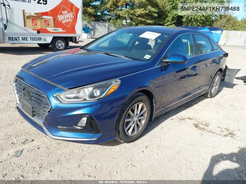2019 HYUNDAI SONATA VIN 5NPE24AF1KH739488 — фото 2