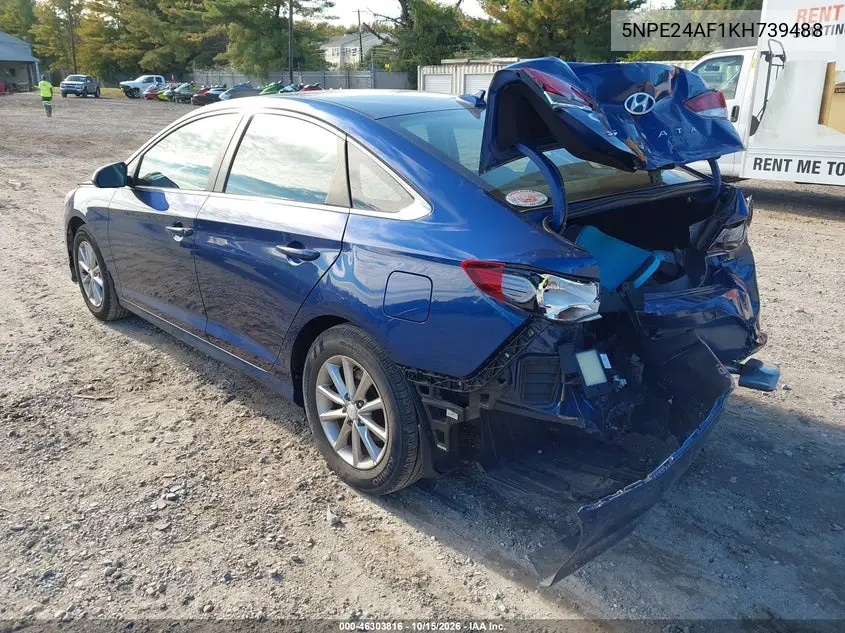 2019 HYUNDAI SONATA VIN 5NPE24AF1KH739488 — фото 3