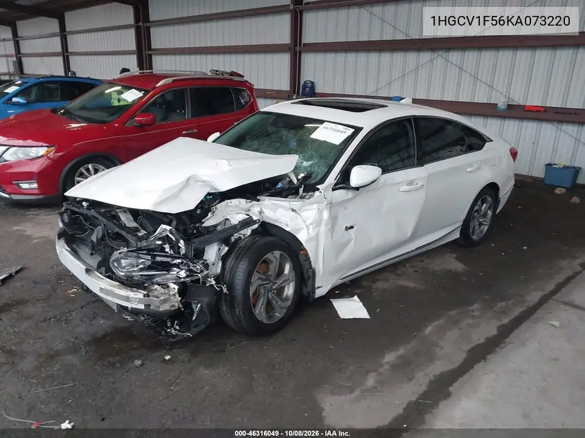 2019 HONDA ACCORD VIN 1HGCV1F56KA073220 — фото 2
