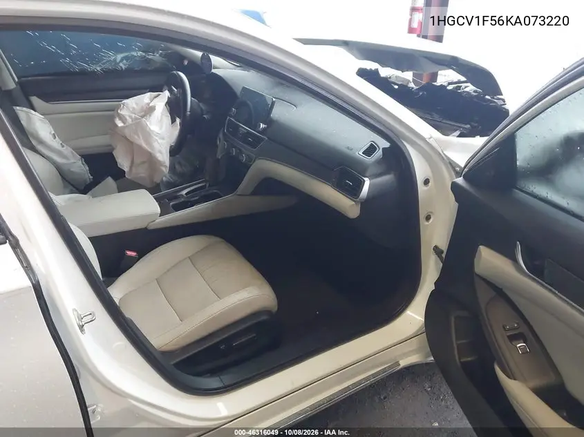 2019 HONDA ACCORD VIN 1HGCV1F56KA073220 — фото 5