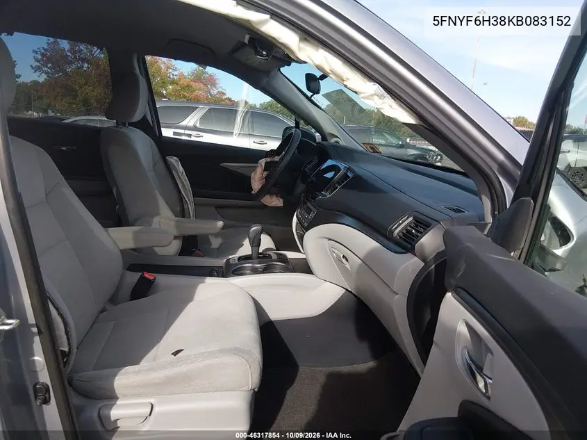 2019 HONDA PILOT VIN 5FNYF6H38KB083152 — фото 5