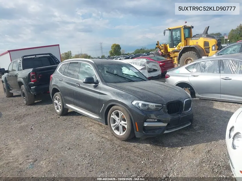 BMW X3 2019, VIN 5UXTR9C52KLD90777
