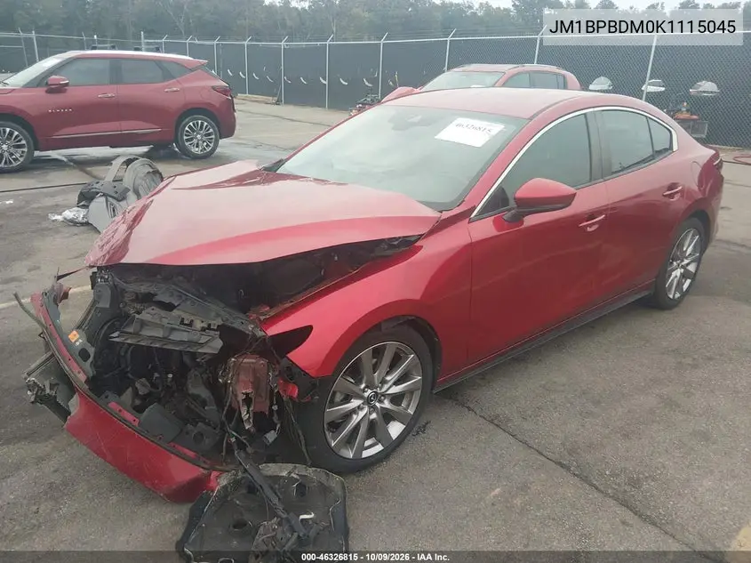 2019 MAZDA 3 VIN JM1BPBDM0K1115045 — фото 2