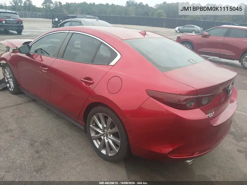 2019 MAZDA 3 VIN JM1BPBDM0K1115045 — фото 3