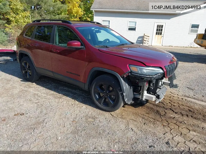 JEEP CHEROKEE 2019, VIN 1C4PJMLB4KD294983