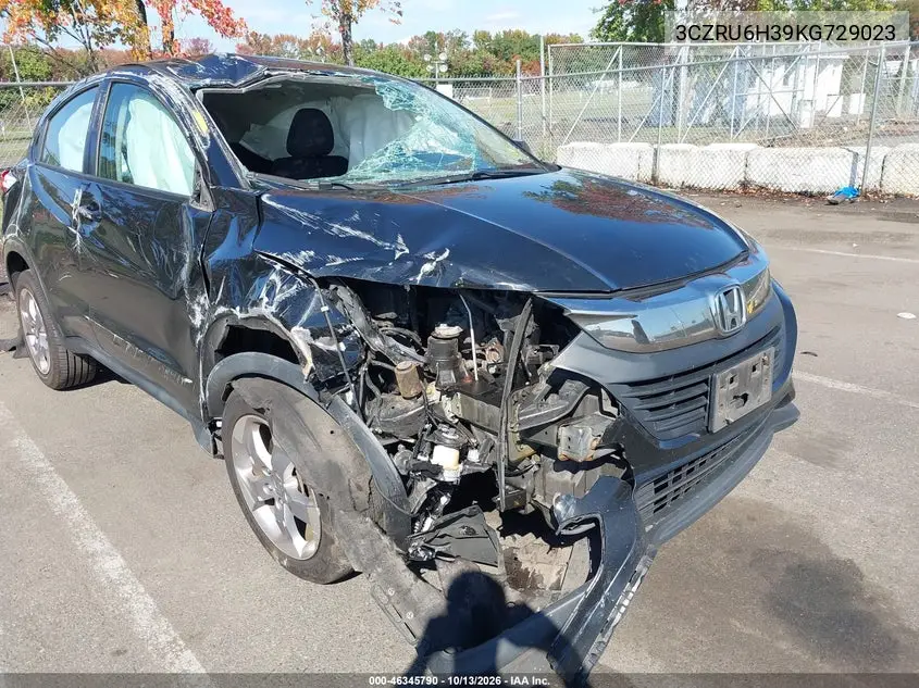 HONDA HR-V 2019, VIN 3CZRU6H39KG729023