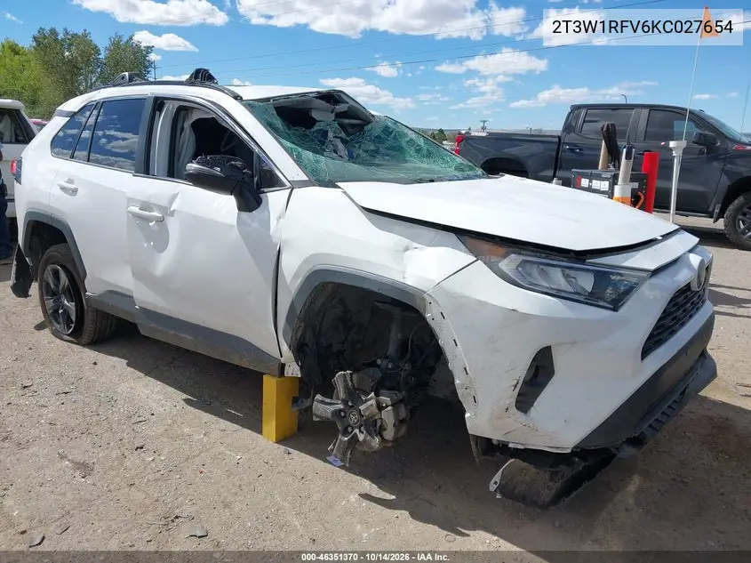 TOYOTA RAV 4 2019, VIN 2T3W1RFV6KC027654