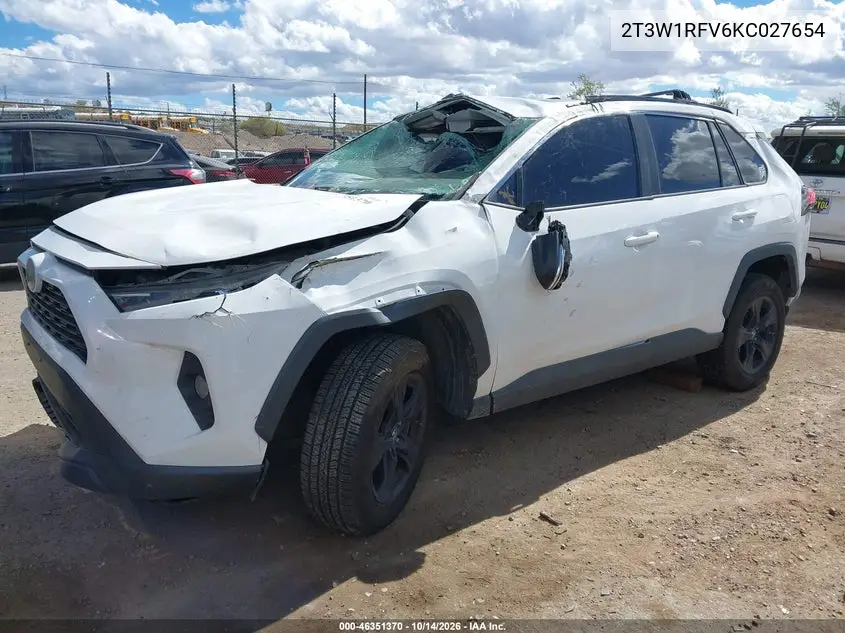 2019 TOYOTA RAV 4 VIN 2T3W1RFV6KC027654 — фото 2