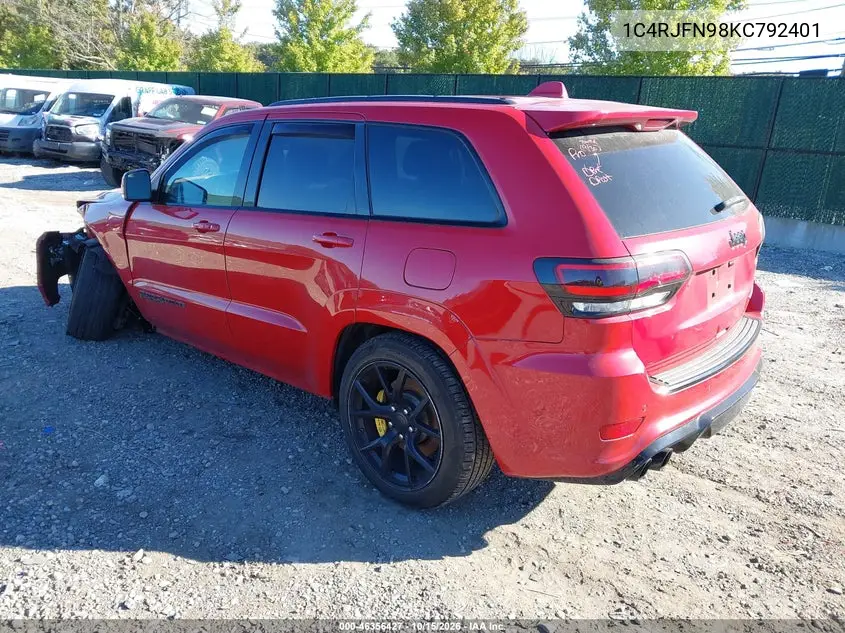 2019 JEEP GRAND CHEROKEE VIN 1C4RJFN98KC792401 — фото 3