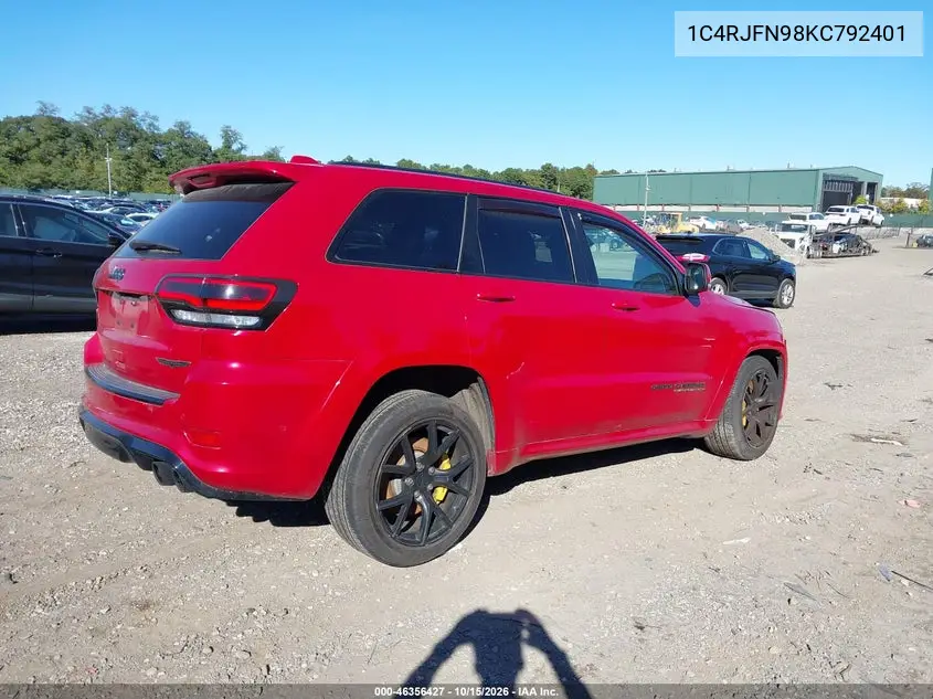 2019 JEEP GRAND CHEROKEE VIN 1C4RJFN98KC792401 — фото 4