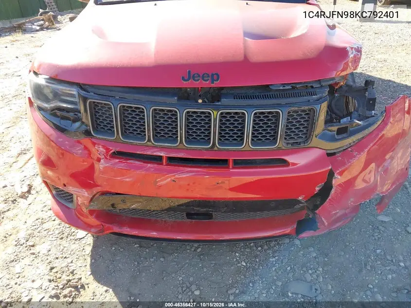 2019 JEEP GRAND CHEROKEE VIN 1C4RJFN98KC792401 — фото 6