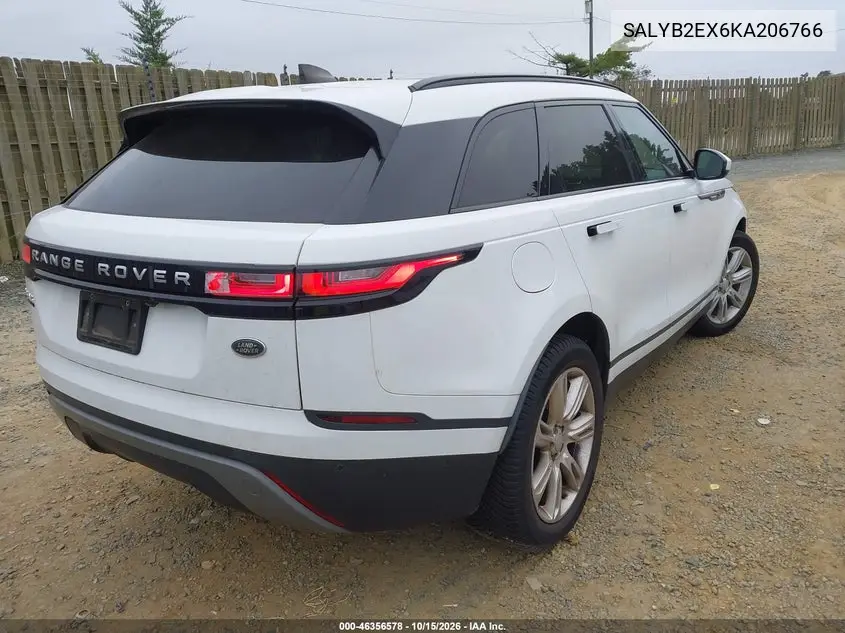 2019 LAND ROVER RANGE ROVER VELAR VIN SALYB2EX6KA206766 — фото 4