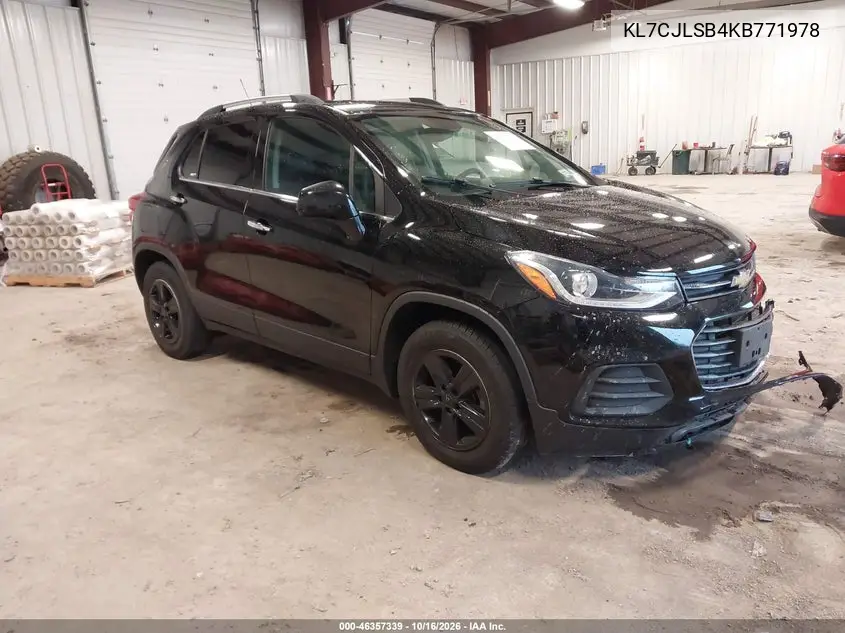 CHEVROLET TRAX 2019, VIN KL7CJLSB4KB771978