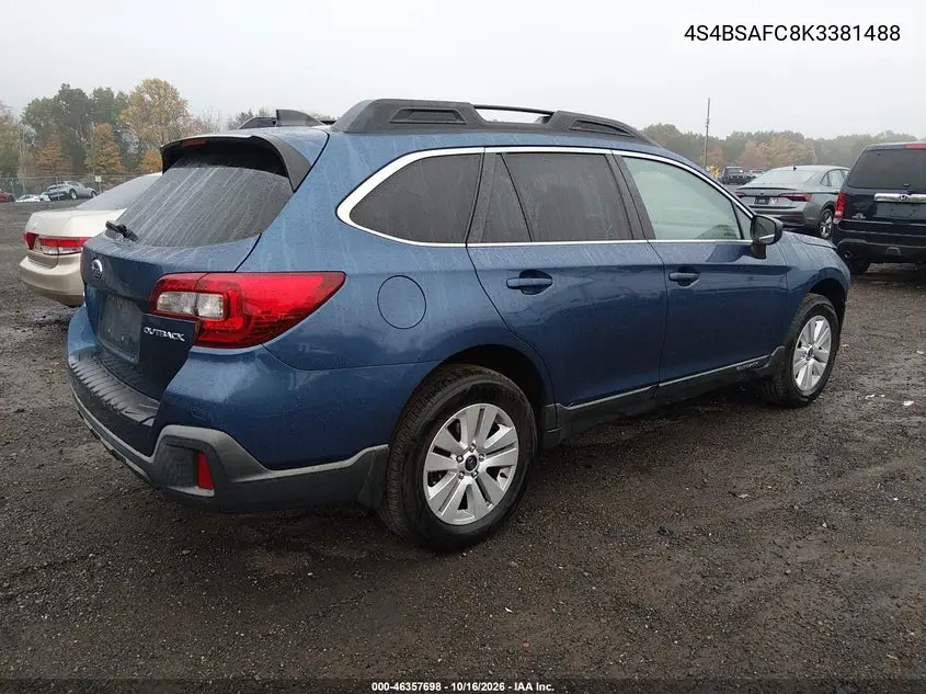 2019 SUBARU OUTBACK VIN 4S4BSAFC8K3381488 — фото 4