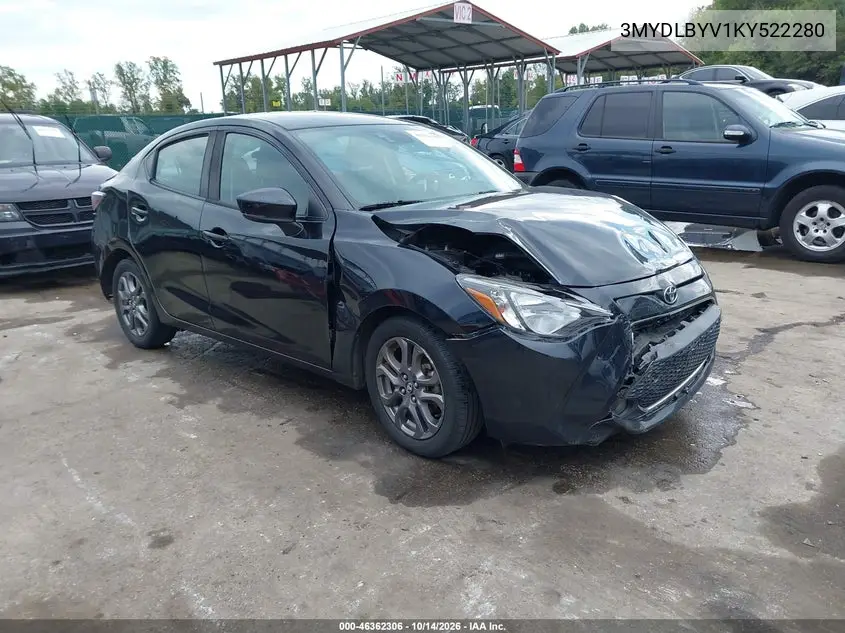 TOYOTA YARIS 2019, VIN 3MYDLBYV1KY522280