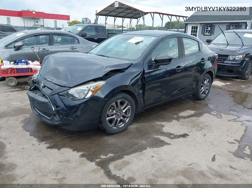 2019 TOYOTA YARIS VIN 3MYDLBYV1KY522280 — фото 2