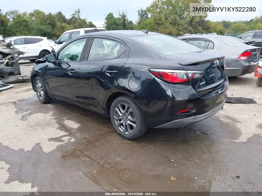 2019 TOYOTA YARIS VIN 3MYDLBYV1KY522280 — фото 3