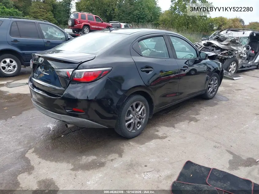 2019 TOYOTA YARIS VIN 3MYDLBYV1KY522280 — фото 4