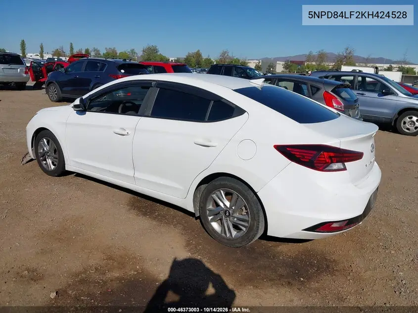 2019 HYUNDAI ELANTRA VIN 5NPD84LF2KH424528 — фото 3