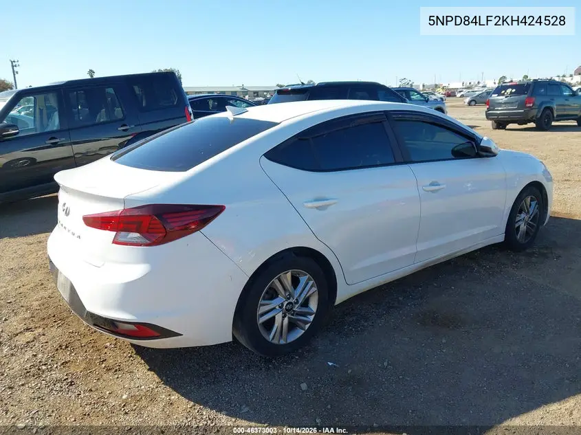 2019 HYUNDAI ELANTRA VIN 5NPD84LF2KH424528 — фото 4