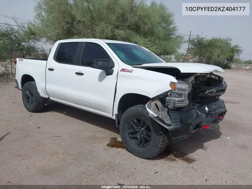 CHEVROLET SILVERADO 2019, VIN 1GCPYFED2KZ404177