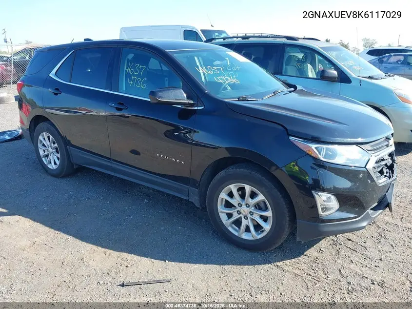 CHEVROLET EQUINOX 2019, VIN 2GNAXUEV8K6117029